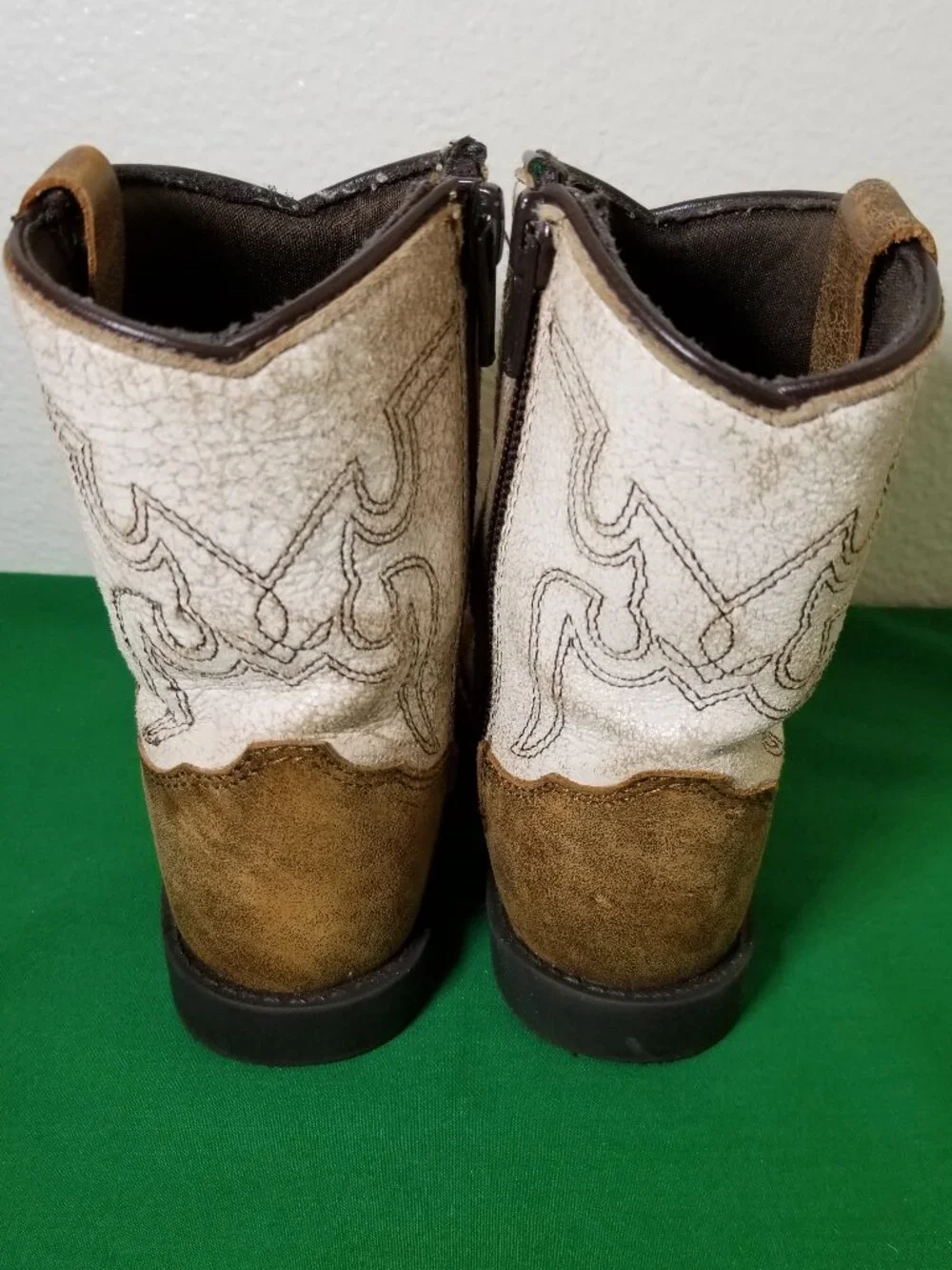 Cody James Cowboy Brown Boots Toddler Size 8D Style 43109T Side Zipper